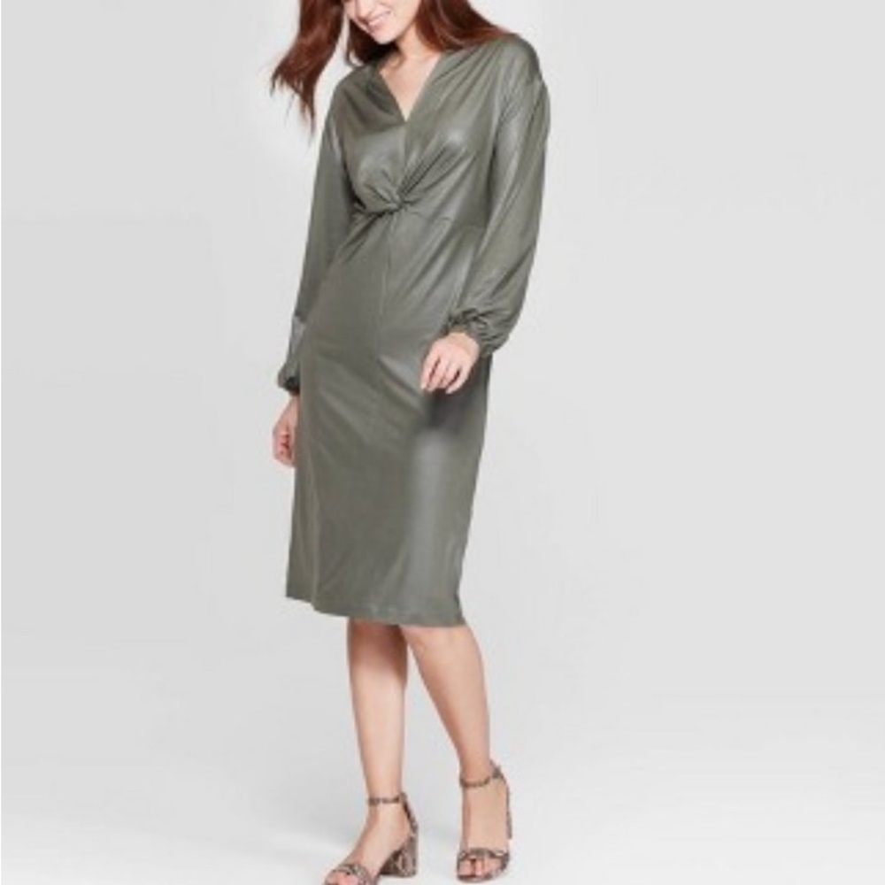 PROLOGUE GREEN LONG SLEEVED DRESS, SIZE S